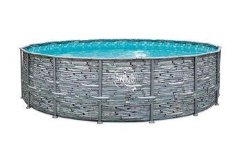 Басейн каркасний 4.88х1.22 м без фільтру, AZURO SWING Stone design 02-0016 фото